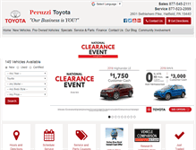 Tablet Screenshot of peruzzitoyota.com